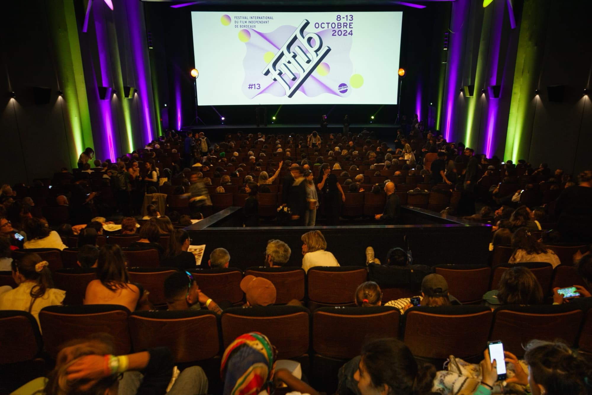 Salle de projection pleine pendant le FIFIB à Bordeaux